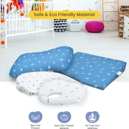 cherilo C Shaped Elevated Wedge Pillow for Baby Crib & Mattress Memory Foam Solid Baby Pillow Pack of 1 image 5