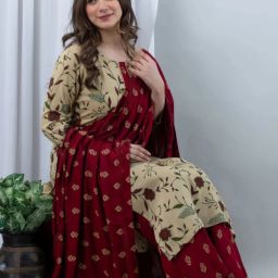 Women Viscose Rayon Kurta Palazzo Set-picture-15