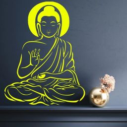 Wall Stencils Pack of 1 (Size:- 16X24 Inch) Theme:-" Buddha Ji Design Suitable For Home Wall Decor Wall Art Home Decor Stencil-19