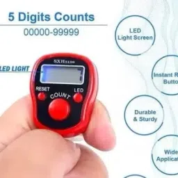 barkati Manual Hand Finger,Counter Digital Counting Machine Tasbeeh Counter pack of 5 Digital Tally Counter image 3