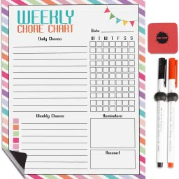Magnetic Whiteboard Weekly Chores Charts Chore Chart for Refrigerator-45-8