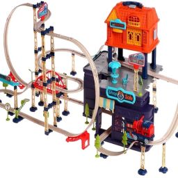 train diy assembly convenience store storage box 206 pic electric track sets-28