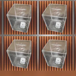 8 NOS Transparent Acrylic Donation Box Coin Bank-image-72