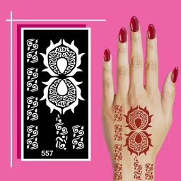 Premium Mehndi Stencil Art Templates with Traditional and Modern Fusion-24