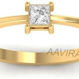 Princess Cut Solitaire Diamond Ring Engagement Proposal Ring Silver Ring-image-87