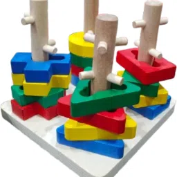 ele mart Wooden Shape Sorting Puzzle Toy image 2