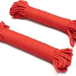 Polypropylene Rope for Drying Clothes/Clothesline, Length 20 Meter (Pack of 4) Red-image-48