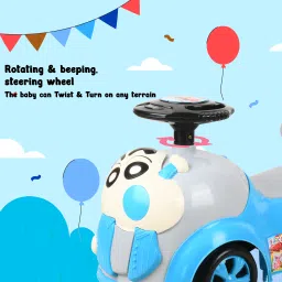 baby tone Car Non Battery Operated Ride On ( BLUEGRAY) Car Non Battery Operated Ride On-image-1