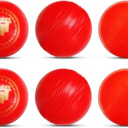 Red Non Toxic Plastic Cricket Ball (80 Gm Per Ball) Handball-18