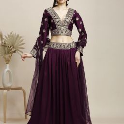 Embroidered Stitched Lehenga Choli-image-83