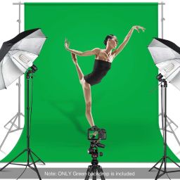 Cam cart 8FTX14FT M-Green Backdrop Background for Photography Photo Booth Backdrop for Photoshoot Background Screen Video Recording ( Stand Not Included) Reflector image 5