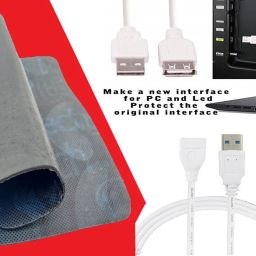ANJO Wired Keyboard & Mouse-Pad-USB Hub 3.0-3in1 Cleaner-2in1 OTG-Ext Cable-LED Combo Set image 4