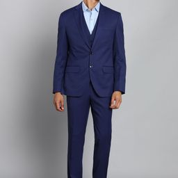 park avenue Men 3 Piece Suit Solid Suit-picture-13