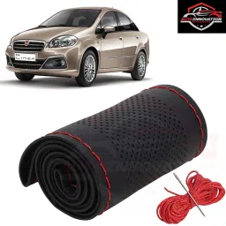 Hand Stiched Steering Cover For Fiat Universal For Car-image-90