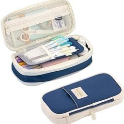 Pencil Pouch 2 Compartment Pencil Case Stationary, Classes Imported Heavy Quality Pouch Art Polyester Pencil Boxes-image-69