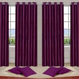 213.43 cm (7 ft) Polyester Semi Transparent Door Curtain (Pack Of 4)-image-64