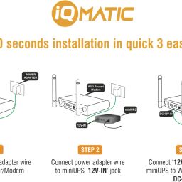 iQmatic Mini UPS Ultra 12V (0.5A-3A)WiFi Router Ups I Broadband Modem |Backup Upto 6 Hr Power Backup for Router image 3