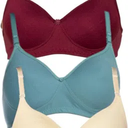 Pack of 3 Women Full Coverage Lightly Padded Bra-image-1