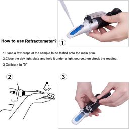 real instruments 0-40% Brix 0-25% Alcohol Dual Scale Refractometer Winemakers Grape Wine Tester Manual Handheld Refractometer image 2