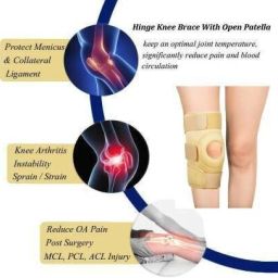 medtrix Functional Knee Support Open Patella Hinge Knee Support Beige Knee Support image 2