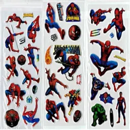 10 cm Spiderman Character Puffy 3D Cute Funny Stickers ( 10 Sheets) Self Adhesive Sticker-image-20