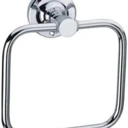 STRD-54 Stainless Steel Towel Ring for Bathroom/Wash Basin/Napkin-Towel Hanger/Bathroom Accessories (Chrome-Square) - Pack of 1 SILVER Towel Holder-image-4