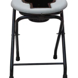 Mobile Commode Chair With Toilet Seat Comfortable Safe Toilet Stool Anti-Skid Commode Shower Chair-picture-9