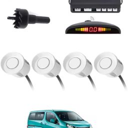 4White Parking Sensor With LED Display Increased Safety For Car-101 Universal 4 White Reverse Parking Sensor With LED Display For Cars-101 Parking Sensor-image-66