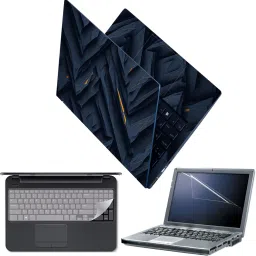 Techfit Full Body Laptop Skin with Screen Guard and Key Guard - Rock Back Beautiful Combo Set-image-1
