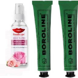 Antiseptic Ayurvedic Cream Pack of 2 + Rose Water 120 ml-0