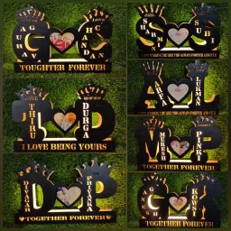 ssofficial Customised led alphabet with couple name and picture, size of 12*18inch Table Lamp image 3