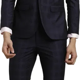 Men Two Piece Checkered Suit-image-24