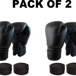 Training Boxing Gloves With Handwrap (Boxing Tape) Pack of 2 Boxing Gloves-image-29