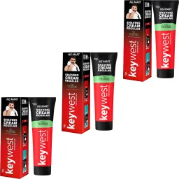 KEYWEST SHAVING CREAM RGULAR FOR INSTANT CLEAN & SMOOTH SKIN PAK OF - 120g x 3-23