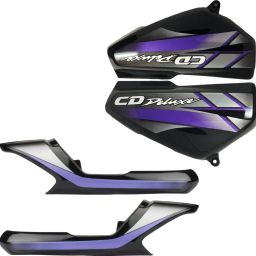 CD Deluxe Black Blue Side Panel And Tail Panel Bike Crash Guard-22