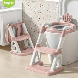 Western Toilet Potty Seat for Kids Baby Potty Training Seat Chair with Ladder Potty Seat-image-61