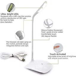 meenamart.com Flexi Swan Lamp with touch sensor - battery & USB powered Study Lamp Table Lamp image 4