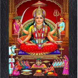 Maa Santoshi Religious Frame-image-30
