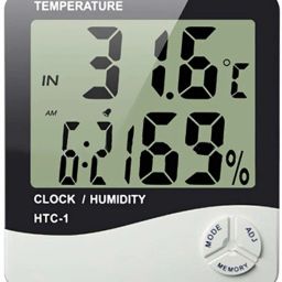 dr. head Hygrometer Electronic Thermo Hygro with Touch Screen & Backlight Humidity Meter Tester + Temperature Meter + Alarm Clock + Time Temperature Humidity Time Alarm Clock Pinless Digital Moisture Measurer image 2