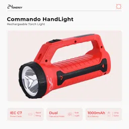 24 energy Commando Long Range Power led light torch| Side Light Torch image 2