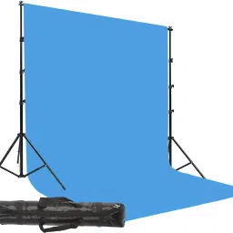 GiftMax Photography Backdrop Stand Kit Background Support Kit Foldable with Bag and Curtain Cloth (with Stand KIT, Sky Blue Screen) Reflector-14