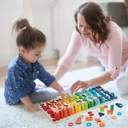 Wooden Educational Creative learning A to Z Alphabets and vehicle fun Fishing-image-0
