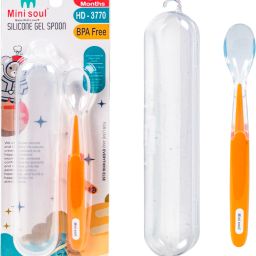 BPA Free Silicone Spoon with Box for Baby Feeding with Comfortable Grip Handle- PP (Plastic)-17