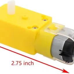 geeta enterprises (Pack of 2) BO Dual shaft Smart Car Robot Gear for Arduino Motor Control Electronic Hobby Kit image 3