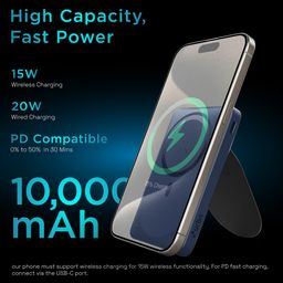 urbn UPR104 10000 mAh 20W Fast Charging Power Bank (1 Type A Port, 1 Type C Port & 1 Lightning Port, Multi Layer Circuit Protection, Blue) image 5