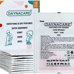DAYNACARE Rose Scented Motion Sickness Vomit Bag | Pack of 10 Bags | Vomit Bag-24
