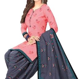 Unstitched Crepe Salwar Suit Material Printed-image-76