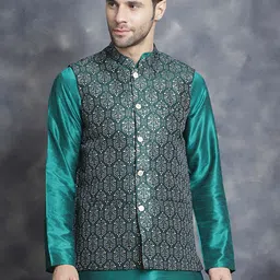 jompers Men Printed Nehru Jacket-picture-27