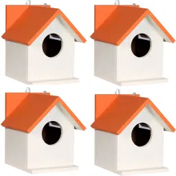 Bird House Bird Nest for Sparrow and other Garden Birds Pack of 4 Nest Bird House-0