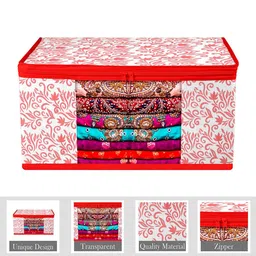 Kuber Industries Red & White 9 Pieces Printed Multi-Utility Organisers image 4